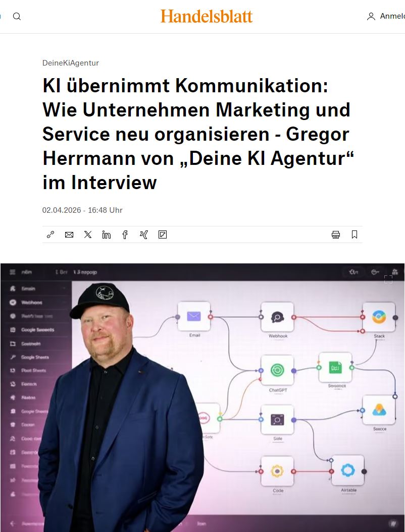 Vorschau des Handelsblatt-Interviews mit Gregor Herrmann