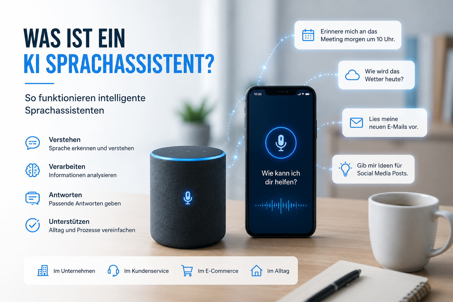 Du betrachtest gerade Was ist ein KI Sprachassistent?